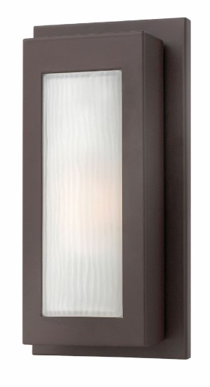 Foto para 8.5w Outdoor Titan LED Organic Ribbed Etched Buckeye Bronze Small Wall Mount