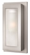 Picture of 100w Outdoor Titan MED Organic Ribbed Etched Titanium Medium Wall Mount