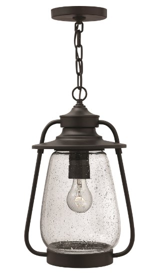 Foto para 15w Outdoor Calistoga LED Clear Seedy Spanish Bronze Hanging