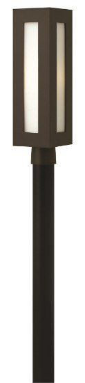 Picture of 17w Outdoor Dorian LED Clear Painted White Inside Bronze Post Top/ Pier Mount