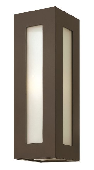 Foto para 17w Outdoor Dorian LED Clear Painted White Inside Bronze Medium Wall Mount