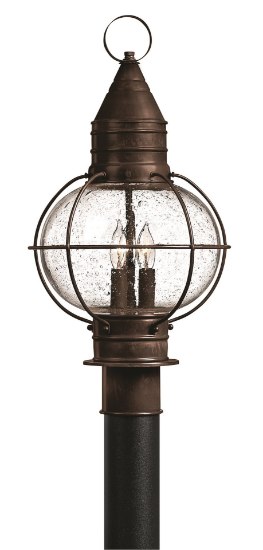 Foto para 15w Outdoor Cape Cod LED Clear Seedy Sienna Bronze Extra Large Post Top