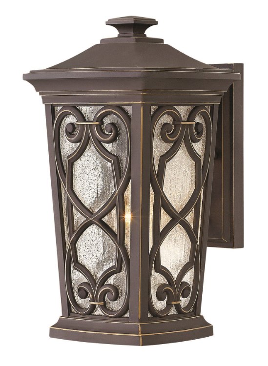 Picture of 100w Outdoor Enzo MED Clear Seedy Oil Rubbed Bronze Medium Wall Mount