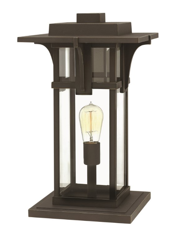 Picture of 100w Outdoor Manhattan MED Clear Beveled Oil Rubbed Bronze Extra Large Post Top