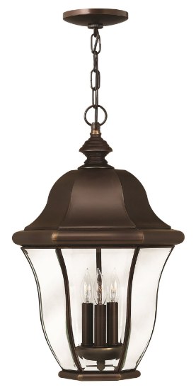 Picture of 40w Outdoor Monticello CAND Clear, Bent, Beveled and Bound Copper Bronze Hanging