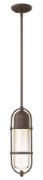 Picture of 50w Outdoor Perry GU-10 Clear Seedy Oil Rubbed Bronze Hanging