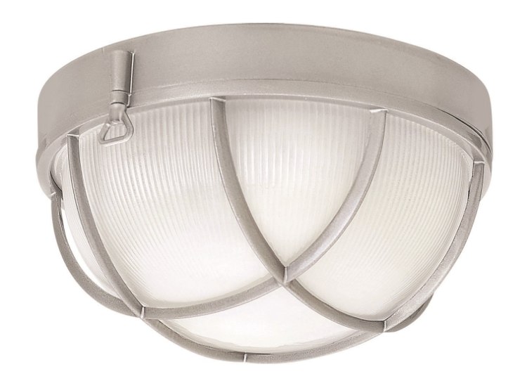 Picture of 60w Outdoor Marina MED Etched Holophane Hematite Flush Mount