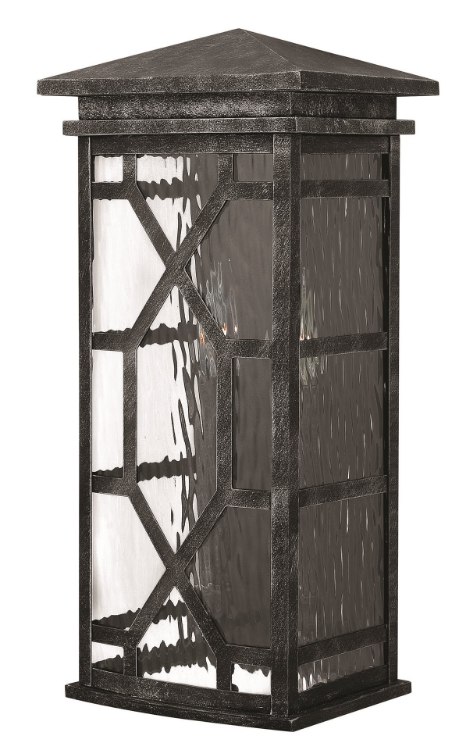 Foto para 60w Outdoor Clayton CAND Clear Water Greystone Medium Wall Mount