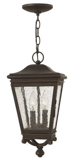 Foto para 60w Outdoor Lincoln CAND Clear Seedy Oil Rubbed Bronze Hanging