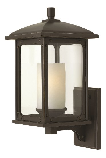 Picture of 100w Outdoor Stanton MED Clear Oil Rubbed Bronze Small Wall Mount