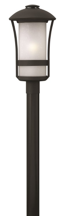 Picture of 15w Outdoor Chandler LED Etched Seedy Black Post Top/ Pier Mount
