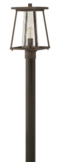 Picture of 100w Outdoor Burke MED Clear Seedy Oil Rubbed Bronze Post Top/ Pier Mount