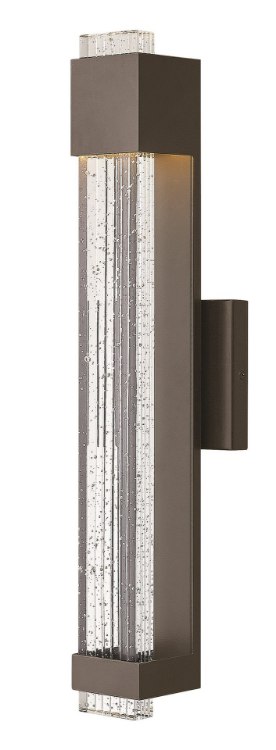 Picture of 15w Outdoor Glacier LED Clear Seedy Bronze Medium Wall Mount