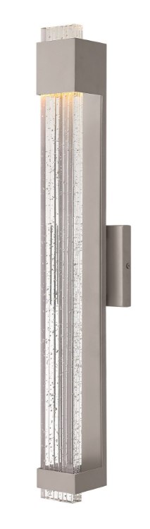 Picture of 15w Outdoor Glacier LED Clear Seedy Titanium Large Wall Mount