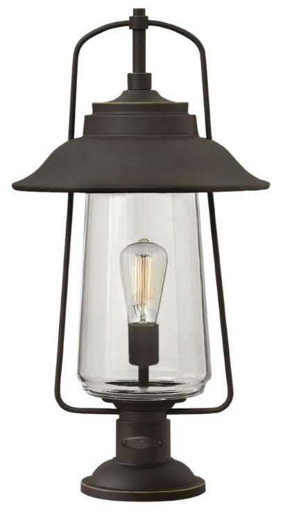 Picture of 100w Outdoor Belden Place MED Clear Oil Rubbed Bronze Post Top/ Pier Mount