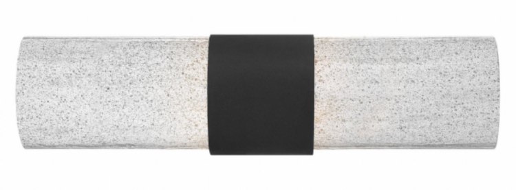 Foto para 16w Outdoor Horizon LED Clear Seedy Black Large Wall Mount