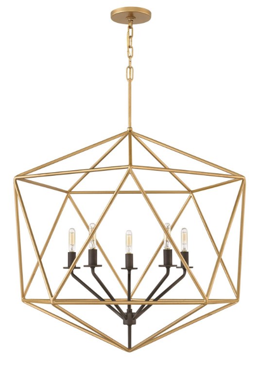 Picture of 60w Chandelier Astrid CAND Deluxe Gold Single Tier Pendant