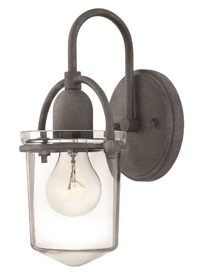 Picture of 100w Sconce Clancy MED Clear Aged Zinc