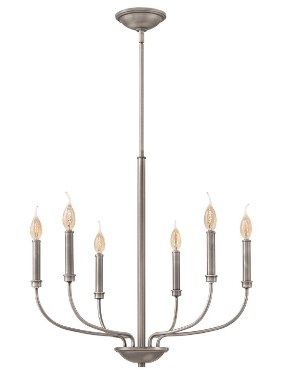 Foto para 60w Chandelier Alister CAND Antique Nickel Single Tier