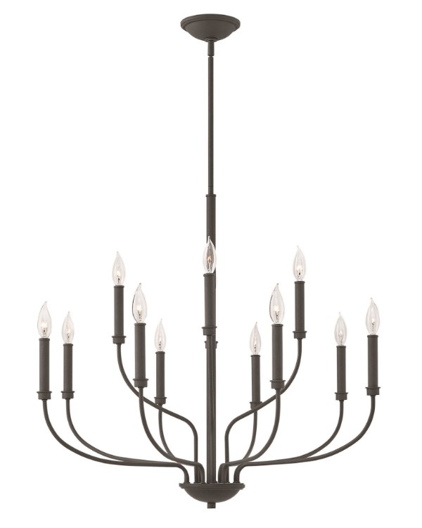 Foto para 60w Chandelier Alister CAND Buckeye Bronze Two Tier