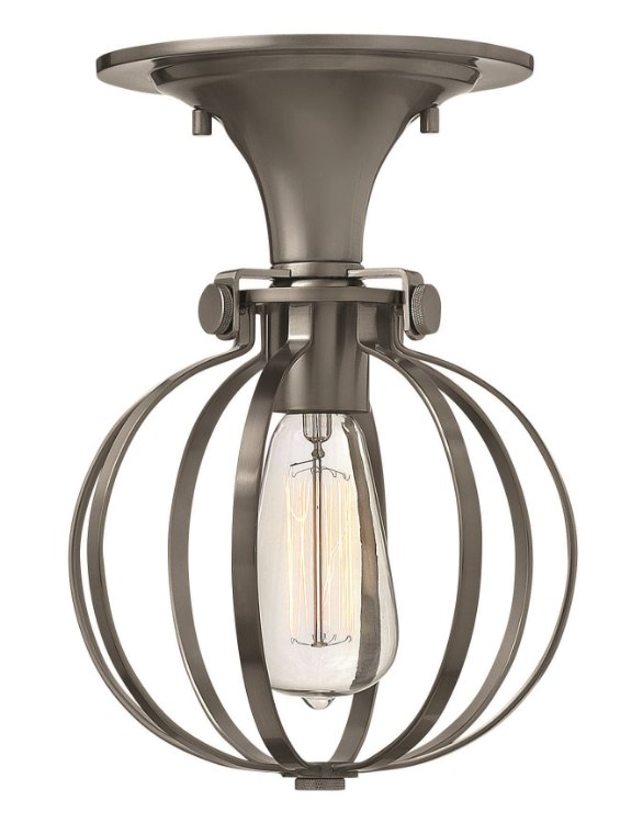 Picture of 100w Foyer Congress MED Antique Nickel Flush Mount