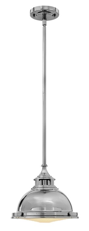 Foto para 100w Mini-Pendant Amelia MED Polished Nickel Stem Hung Pendant