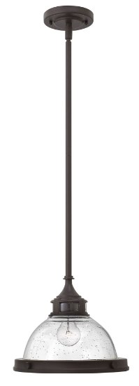 Foto para 100w Mini-Pendant Amelia MED Clear Seedy Buckeye Bronze Stem Hung Pendant