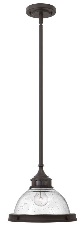 Foto para 100w Mini-Pendant Amelia MED Clear Seedy Buckeye Bronze Stem Hung Pendant