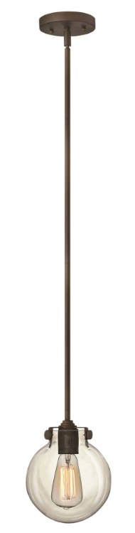 Picture of 100w Mini-Pendant Congress MED Clear Glass Oil Rubbed Bronze