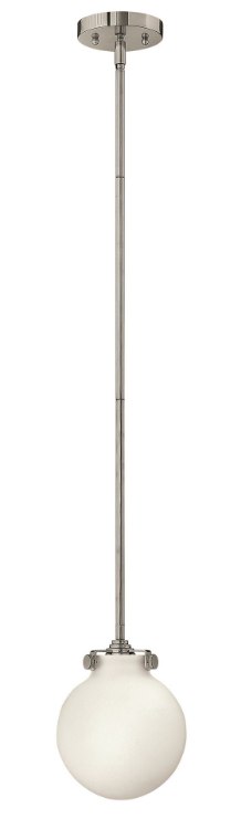 Foto para 15w Mini-Pendant Congress LED Etched Opal Chrome