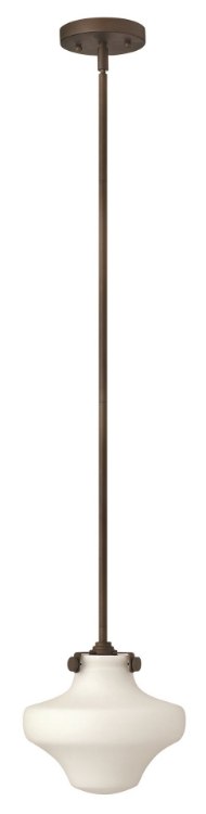 Picture of 100w Mini-Pendant Congress MED Etched Opal Oil Rubbed Bronze