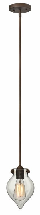 Picture of 100w Mini-Pendant Congress MED Clear Glass Oil Rubbed Bronze