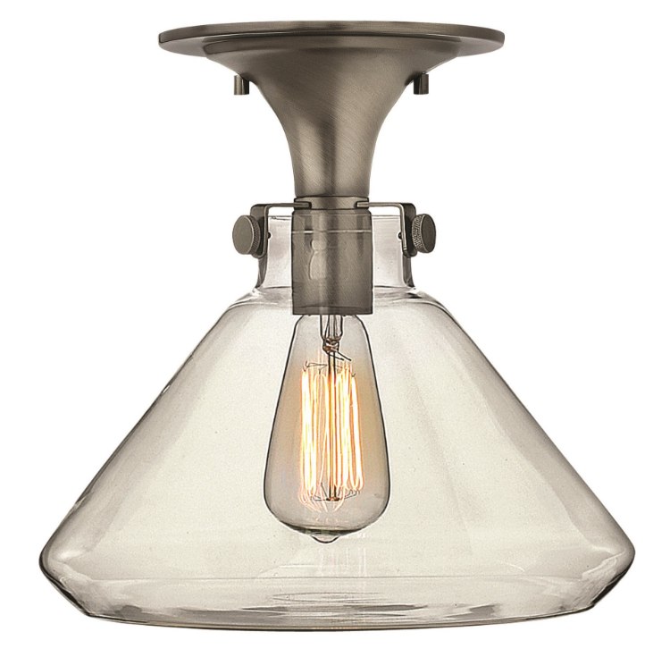 Picture of 100w Foyer Congress MED Clear Glass Antique Nickel Flush Mount