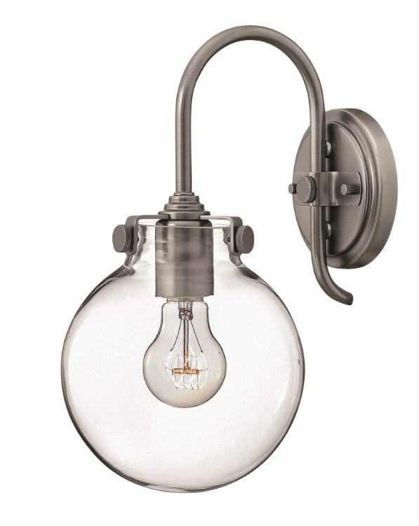 Picture of 100w Sconce Congress MED Clear Glass Antique Nickel