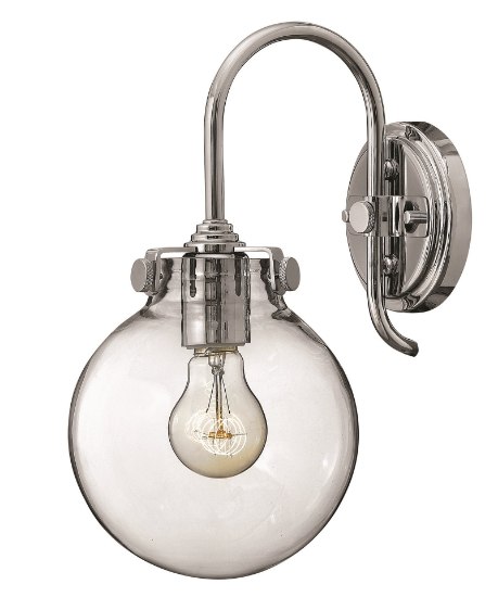 Picture of 100w Sconce Congress MED Clear Glass Chrome