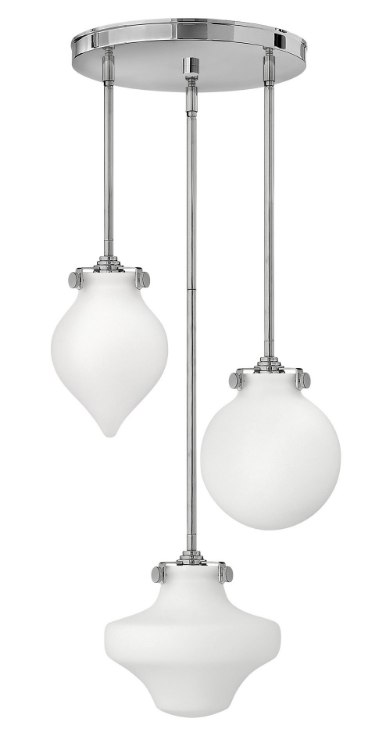 Foto para 100w Pendant Congress MED Etched Opal Chrome Pendant Pairings