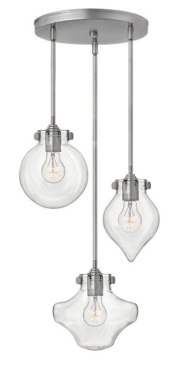 Foto para 100w Pendant Congress MED Clear Antique Nickel Pendant Pairings