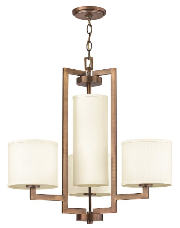 Foto para 100w Chandelier Hampton MED Brushed Bronze Single Tier