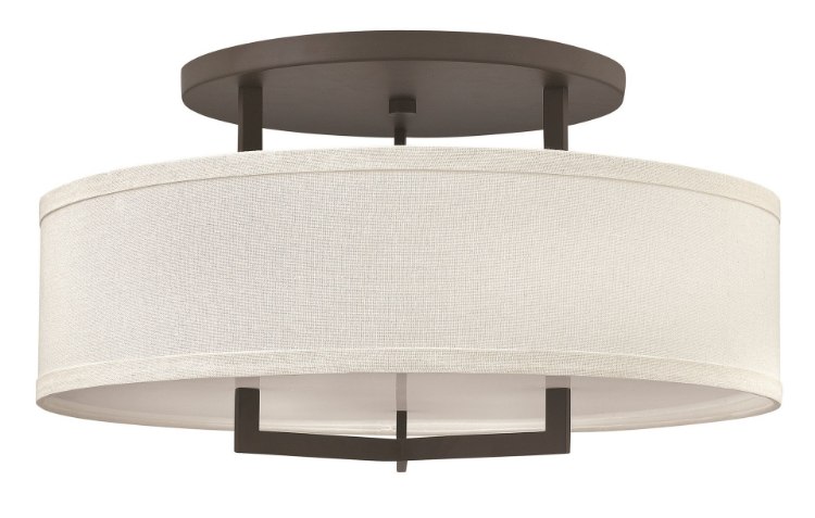 Foto para 100w Foyer Hampton MED Buckeye Bronze Semi-flush Mount