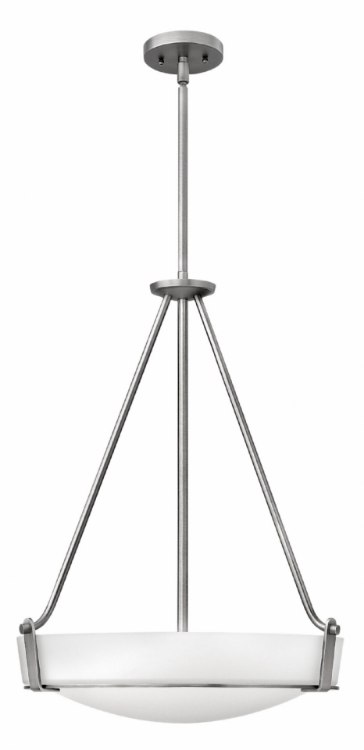 Picture of 100w Foyer Hathaway MED Etched Antique Nickel Stem Hung Foyer