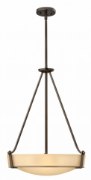 Foto para 100w Foyer Hathaway MED Etched Amber Olde Bronze Stem Hung Foyer