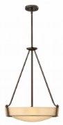 Picture of 48w Foyer Hathaway LED Etched Amber Olde Bronze Stem Hung Foyer