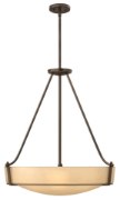 Foto para 64w Foyer Hathaway LED Etched Amber Olde Bronze Stem Hung Foyer