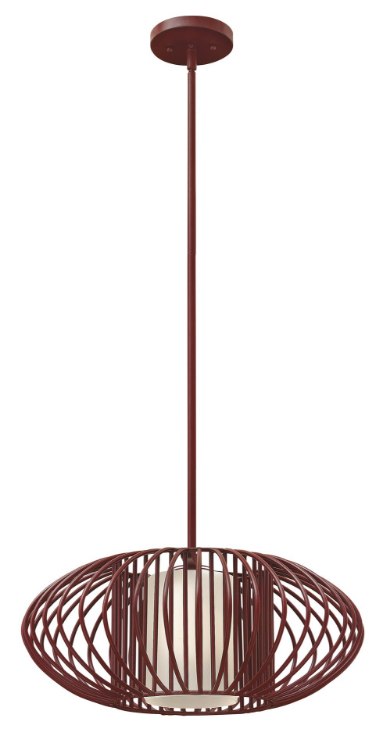 Foto para 15w Mini-Pendant Vibe LED Etched Opal Crimson