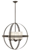 Foto para 100w Chandelier Atrium MED Etched Opal Bronze Stem Hung