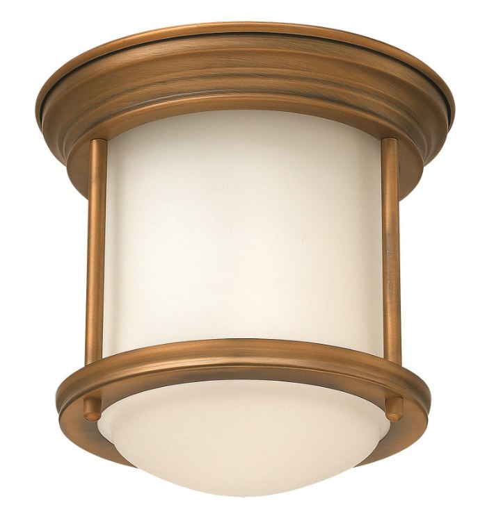 Foto para 100w Foyer Hadley MED Etched Opal Brushed Bronze Flush Mount