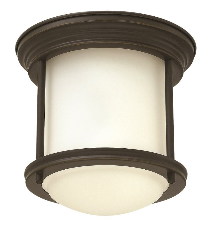 Picture of 15w Foyer Hadley LED Etched Opal Oil Rubbed Bronze Flush Mount