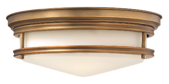 Picture of 32w Foyer Hadley LED Etched Opal Brushed Bronze Flush Mount