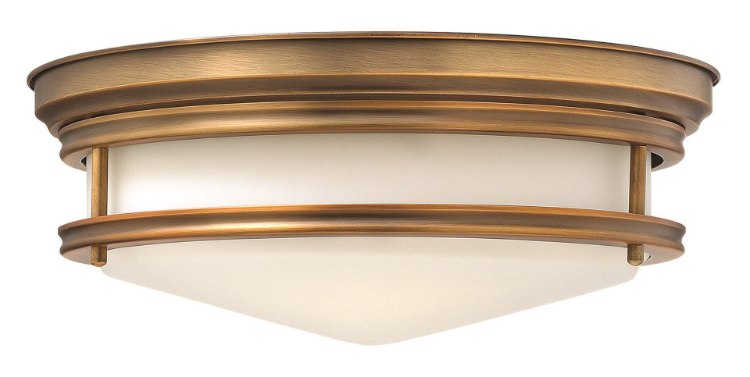 Picture of 32w Foyer Hadley LED Etched Opal Brushed Bronze Flush Mount