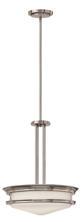 Foto para 64w Foyer Hadley LED Etched Opal Chrome Inverted Pendant